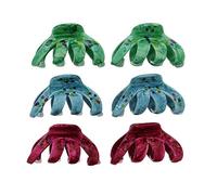 Zac's Alter Ego 6 Pieces 8.5cm Octopus Hair Claw Clips - Non-slip Jaw Clips Medium Hair Clamps for Thick Curly Long Hair, Wide Grip Hair Accessories for Women Girls