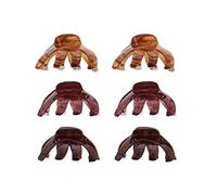 Zac's Alter Ego 6 Pieces 8.5cm Octopus Hair Claw Clips - Non-slip Jaw Clips Medium Hair Clamps for Thick Curly Long Hair, Wide Grip Hair Accessories for Women Girls