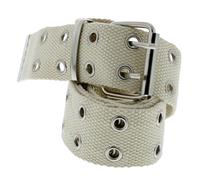 Zac's Alter Ego Adjustable Canvas Webbing Belt with 2 Row Eyelets