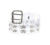 Zac's Alter Ego Adjustable Clear Transparent PVC Belt with 2 Row Eyelets