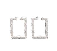 Zac's Alter Ego Bamboo Style Gold & Silver Patterned Earrings