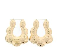 Zac's Alter Ego Bamboo Style Gold & Silver Patterned Earrings