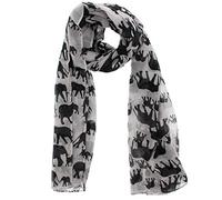 Zac's Alter Ego Bicolour Long Women's Elephant Animal Print Oversized Scarf
