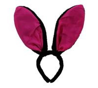 Zac's Alter Ego Black Bunny Headband with Large Fuchsia Pink Ears