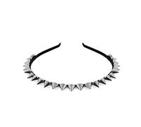 Zac's Alter Ego Black Thin Metal Aliceband with Studs - Alternative Fashion