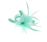 Zac's Alter Ego Colourful Fascinator with Feather on Clip & Brooch Pin