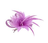 Zac's Alter Ego Colourful Fascinator with Feather on Clip & Brooch Pin