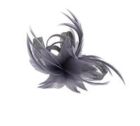 Zac's Alter Ego Colourful Fascinator with Feather on Clip & Brooch Pin