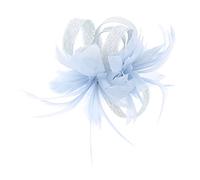 Zac's Alter Ego Colourful Fascinator with Feather on Clip & Brooch Pin
