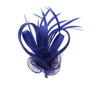 Zac's Alter Ego Colourful Net Fascinator with Ribbons & Feathers on Clip & Pin