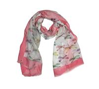 Zac's Alter Ego Dragonfly Print Fashion Scarves, Lightweight Fabric with Pastel Border Design, Decorative Accessories for Women (Baby Pink)
