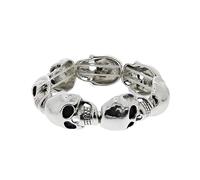 Zac's Alter Ego Elasticated Metal 3D Skull Bracelet