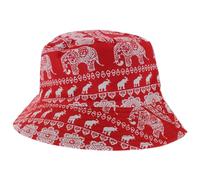 Zac's Alter Ego Elephant Print Bucket Hat - Black,Red or Navy Blue