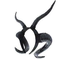Zac's Alter Ego Evil Witch Ridged Devil Ram Goat Horn Headband - Halloween