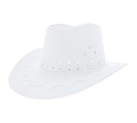 Zac's Alter Ego Fancy Dress Unisex All White Cowboy or Cowgirl Hat - Perfect for Festivals, Concerts, Cosplay, Fancy Dress, etc...