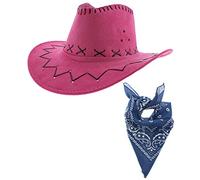 Zac's Alter Ego Fancy Dress Unisex Cowboy Hat & Bandana/Neckerchief Set
