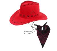 Zac's Alter Ego Fancy Dress Unisex Cowboy Hat & Bandana/Neckerchief Set