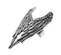 Zac's Alter Ego Fashionable Adjustable Angel Wings Ring with Diamante Stones