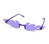 Zac's Alter Ego Funky Cool Rimless Fire Flame Sunglasses - Great for Concerts, Festivals, Clubbing, Holidays, Pool Parties, Carnivals, Cosplay, etc...