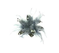 Zac's Alter Ego Fur, Feathers & Sequins Fascinator/Flower on Clip & Brooch Pin