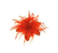 Zac's Alter Ego Fur, Feathers & Sequins Fascinator/Flower on Clip & Brooch Pin