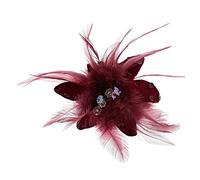 Zac's Alter Ego Fur, Feathers & Sequins Fascinator/Flower on Clip & Brooch Pin