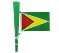 Zac's Alter Ego Green Woofer Horn with Guyana Flag - Bright Loud Carnival Festival Party