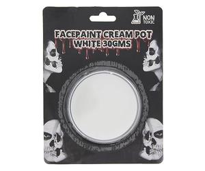 Zac's Alter Ego Halloween 30g White Face Cream - Ideal for Becoming a Vampire, Ghost or Anything Spooky!