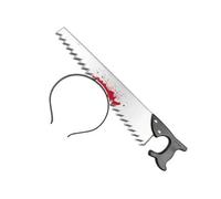 Zac's Alter Ego Halloween Bloody Saw Through Head Headband - Gothic Horror Prop - Fancy Dress Costume Accessory