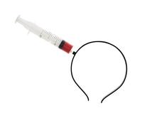 Zac's Alter Ego Halloween Zombie Syringe Headband - Bloody Needle Headpiece Accessory for Spooky Fancy Dress Horror Costumes