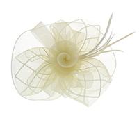 Zac's Alter Ego Lace & Net Fascinator with Feathers on Clip or Aliceband