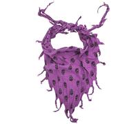 Zac's Alter Ego Lightweight Gothic Skull & Crossbones Reversible Triangle Scarf/Shawl