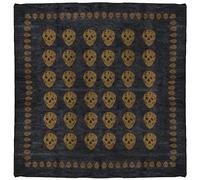 Zac's Alter Ego Lightweight Meter x Meter Gothic Skull Print Square Scarf/Shawl