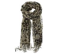 Zac's Alter Ego Long Lightweight Scarf with Skulls, Roses & Leopard Print