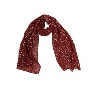 Zac's Alter Ego Long Lightweight Women's Metallic Silver Star Foil Effect Printed Scarf