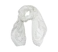 Zac's Alter Ego Long Lightweight Women's Metallic Silver Star Foil Effect Printed Scarf