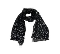 Zac's Alter Ego Long Lightweight Women's Metallic Silver Star Foil Effect Printed Scarf