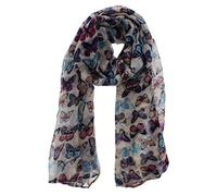 Zac's Alter Ego Long Lightweight Women's Multicolour Butterfly Print Scarf