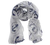 Zac's Alter Ego Long Lightweight Women's Nautical Anchor Print Oversize Scarf