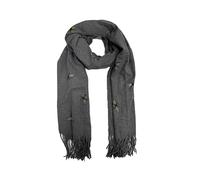 Zac's Alter Ego Luxury Bumble Bee Print Scarf for Women and Ladies, Large Winter Wrap Shawl with Glitter Details, Multiple Colours Available (Grey)