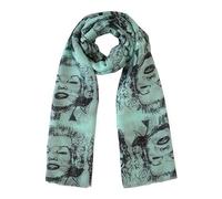 Zac's Alter Ego Marilyn Monroe Pop Art Portrait Scarf, Long Lightweight Fashion Accessory with Iconic Celebrity Print