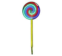 Zac's Alter Ego Multicolour Glow in the Dark Spinning Wheel Wand - Light Up Lollipop Toy for Parties