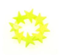 Zac's Alter Ego Neon Plastic Star Bracelet for Women, Chunky Elasticated, 80s Retro Style, for Festivals, Parties and Fancy Dress (Yellow)