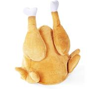Zac's Alter Ego Novelty Christmas Turkey Hat, Plush Gold Holiday Costume Accessory, Festive Party Headwear
