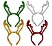 Zac's Alter Ego Pack of 4 Assorted Christmas Themed Tinsel Headbands