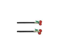 Zac's Alter Ego Pair of "Best Friends" Cherry Design Smooth Enamel Finish Rockabilly Retro Vibe Bobby Pin Hair Grips for Women & Girls