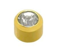 Zac's Alter Ego Pair of Gold or Silver Plated 4mm Caflon Ear Piercing Clear Crystal Stone Earring Studs
