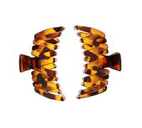 Zac's Alter Ego Pair of Tortoiseshell 9cm Zig Zag Shape Clamps