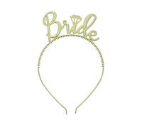 Zac's Alter Ego Party Crave Bride To Be Tiara Headband, Plastic Crown Accessory for Bridal Shower, Bachelorette Party, Hen Do Celebrations, Silver and Gold