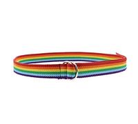 Zac's Alter Ego Rainbow Stripe Canvas Webbing Belt